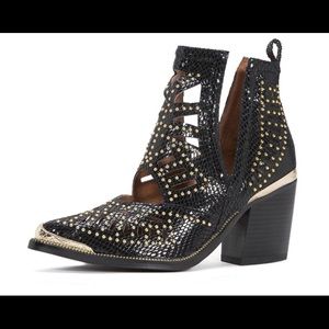 COPY - Jeffrey Campbell Maceo Booties in Black Sn…